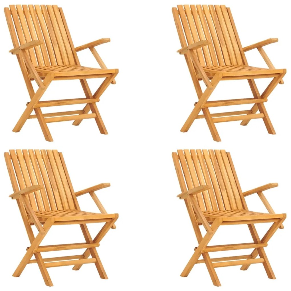 5 pcs conjunto de jantar p/ jardim madeira de teca maciça
