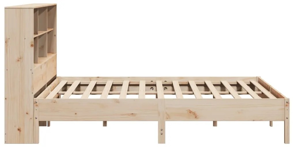 Cama com estante sem colchão 200x200 cm pinho maciço