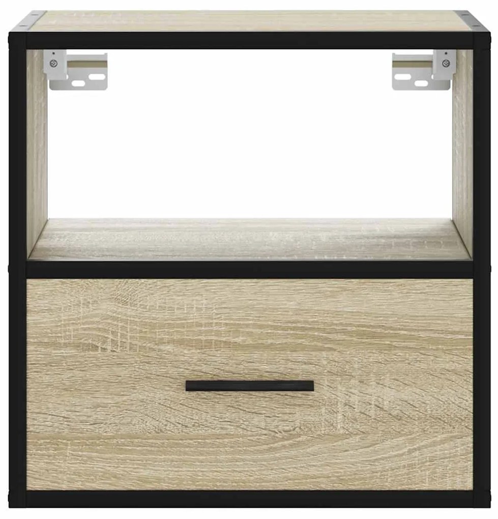 Mesa de cabeceira de parede 40x31x39,5 cm carvalho sonoma