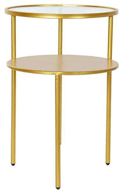 Mesa de apoio DKD Home Decor Cristal Dourado Metal (57 x 40,5 x 54 cm)