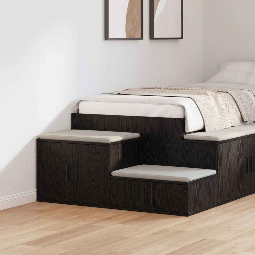 Armário de Armazenamento vidaXL Preto 108x41x40 cm em Madeira Intermed