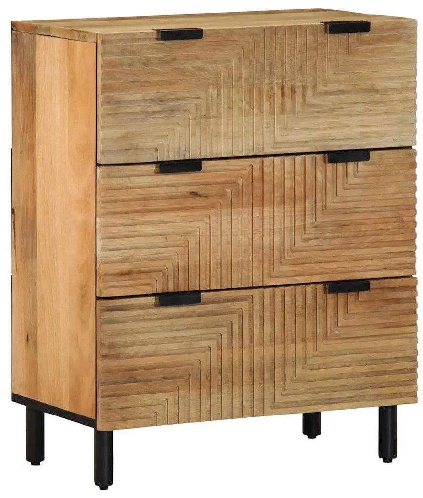 vidaXL Aparador castanho 60x33x75 cm madeira de mangueira maciça
