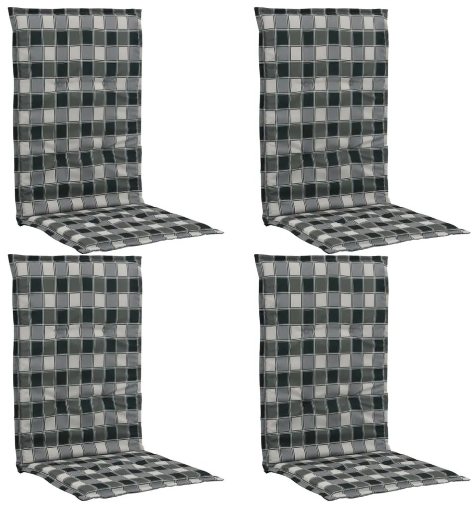 vidaXL Almofadões cadeiras jardim estampados 4 pcs 120x50x3cm multicor