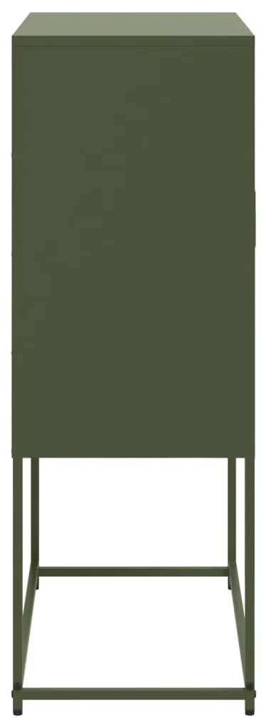 Aparador alto 68,5x38,5x107 cm aço verde azeitona
