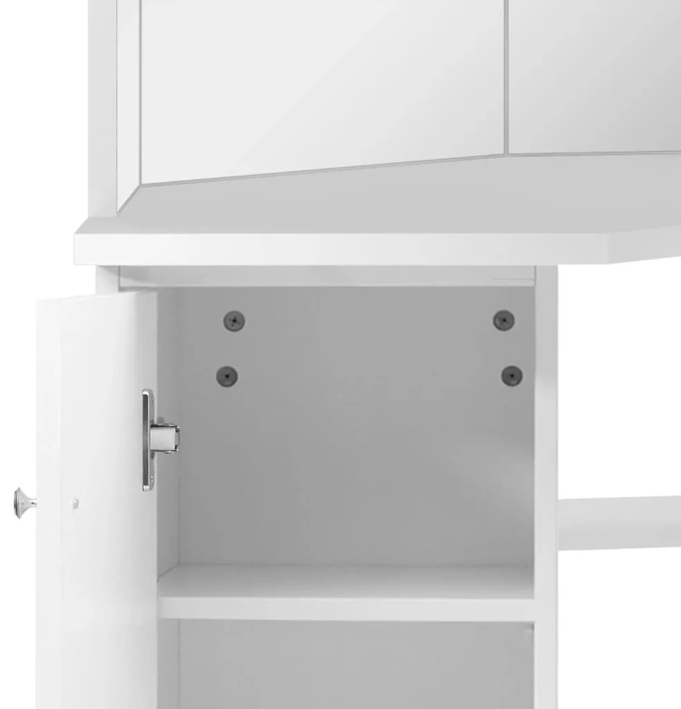 Mesa de maquilhagem/toucador de canto branco