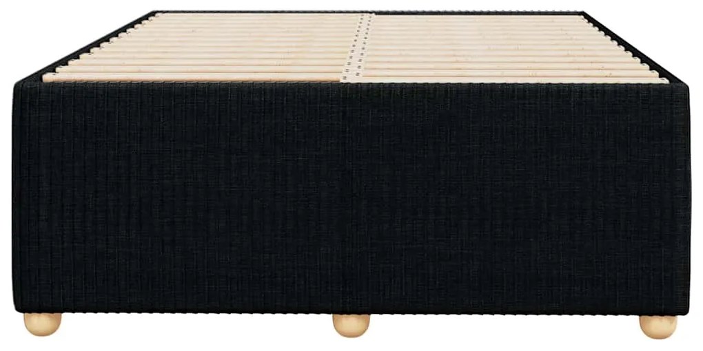 Estrutura de cama sem colchão preto 120x190 cm tecido