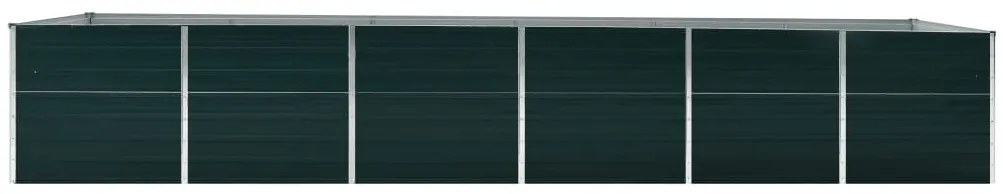 Canteiro elevado de jardim 480x80x77 cm aço galvanizado verde