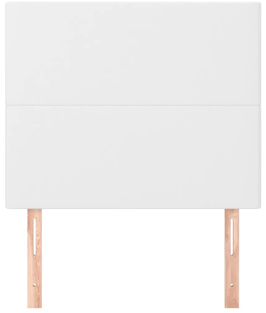 Cabeceira de cama 2 pcs couro artificial 90x5x78/88 cm branco
