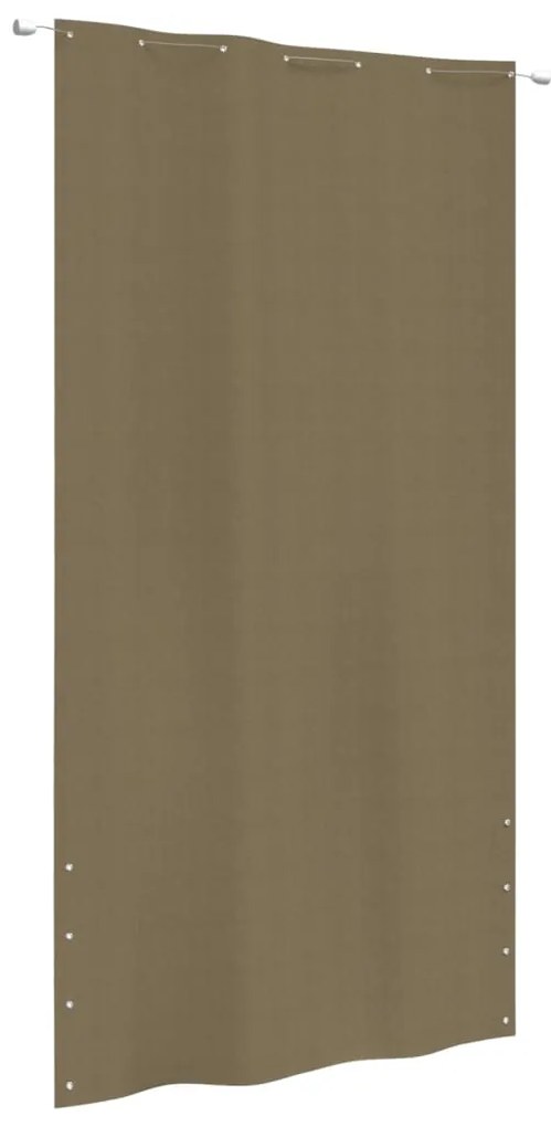 vidaXL Tela de varanda 140x240 cm tecido oxford cinza-acastanhado