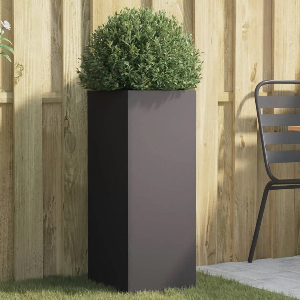 vidaXL Vaso/floreira 32x29x75 cm aço preto