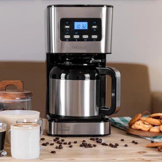 Máquina de café de filtro Coffee 66 Drop & Thermo Time em aço inoxidável com capacidade para até 10 chávenas