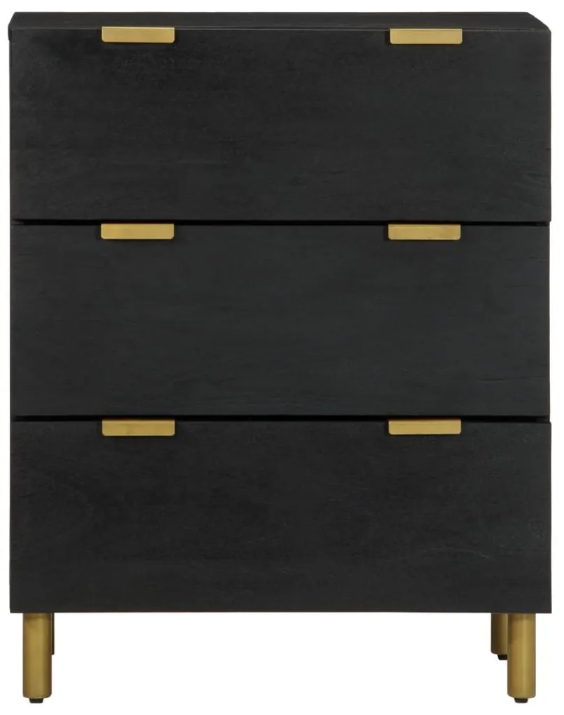 Aparadores 2 pcs 60x33x75 cm derivados de madeira preto