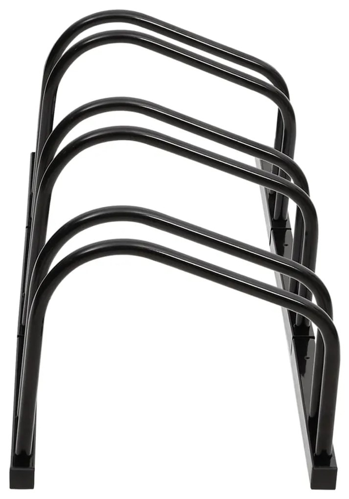 Suporte para 3 bicicletas aço preto