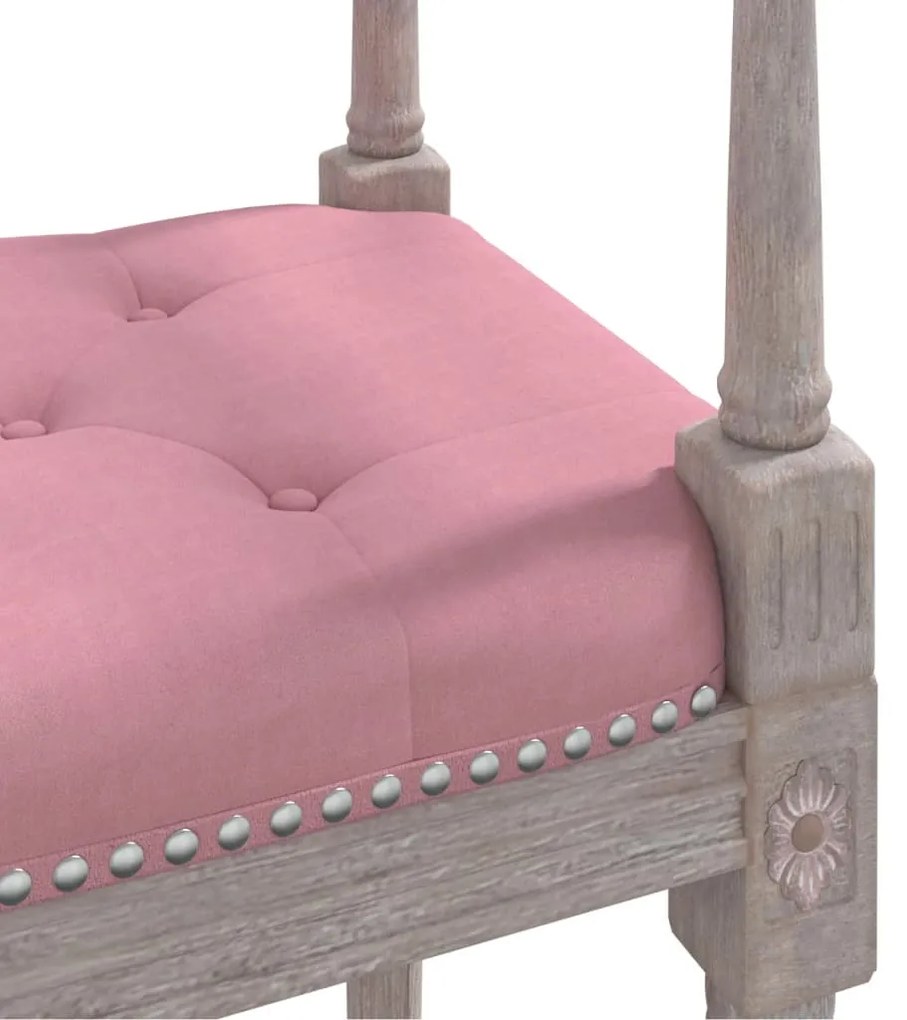 Banco 110x40x70 cm veludo rosa