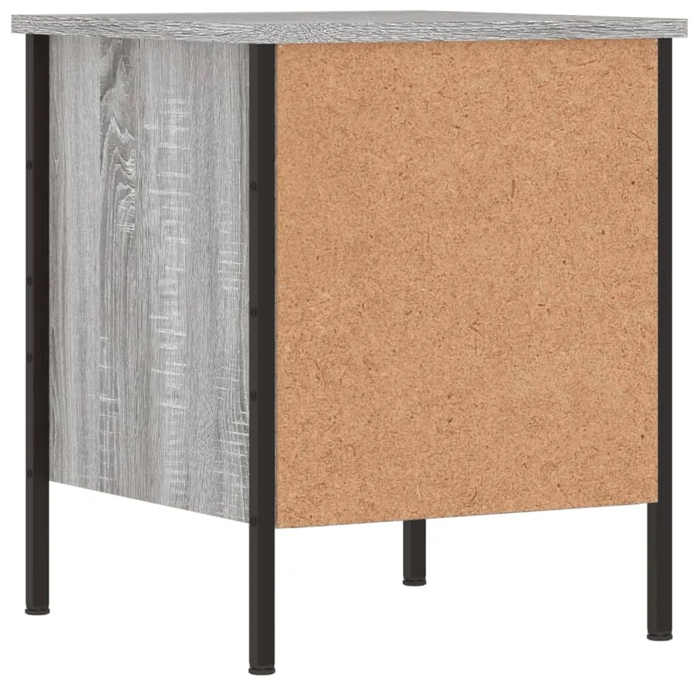 Mesa cabeceira 40x42x50 cm derivados de madeira cinzento sonoma
