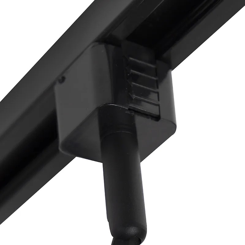 Sistema de calhas moderno com 5 focos monofásicos preto - Jeany Moderno