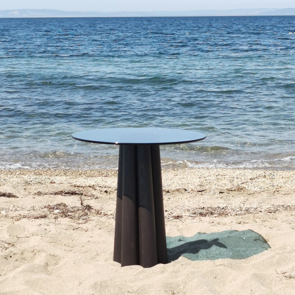 Mesa de Centro Thales – Preto e Azul – 50x50x50 cm