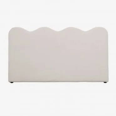 Cabeceira Fausto 110 Cm Pele De Carneiro Chenille Branco & 90 Cm - Sklum
