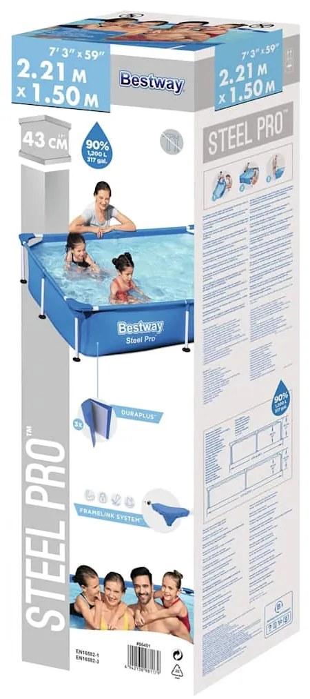 Piscina Steel Pro 221x150x43 cm
