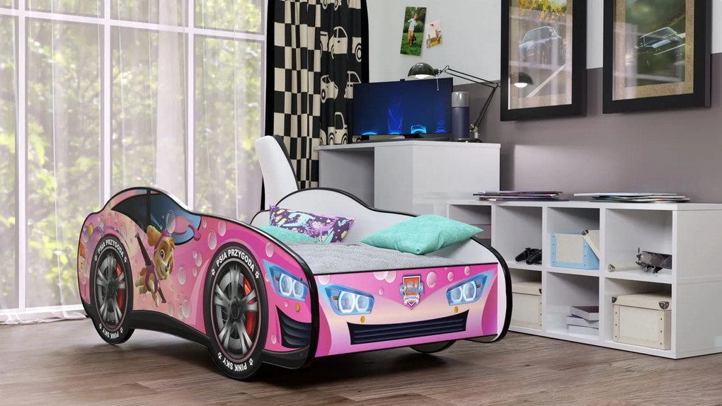 Cama Infantil Crianças Oferta Colchão Espuma Racing Car Herois 140 x 70 -  Patrulha Pata Sky