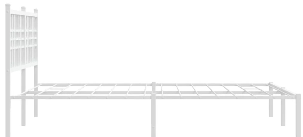 Estrutura de cama com cabeceira 140x200 cm metal branco