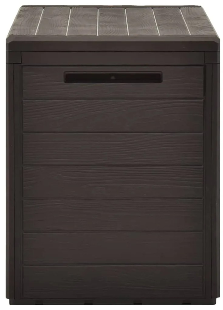 Caixa de arrumação de jardim 78x44x55 cm castanho