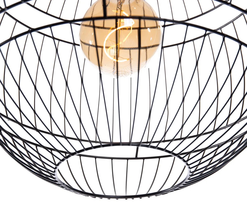 Candeeiro de suspensão moderno preto 38 cm - Sphaera Moderno