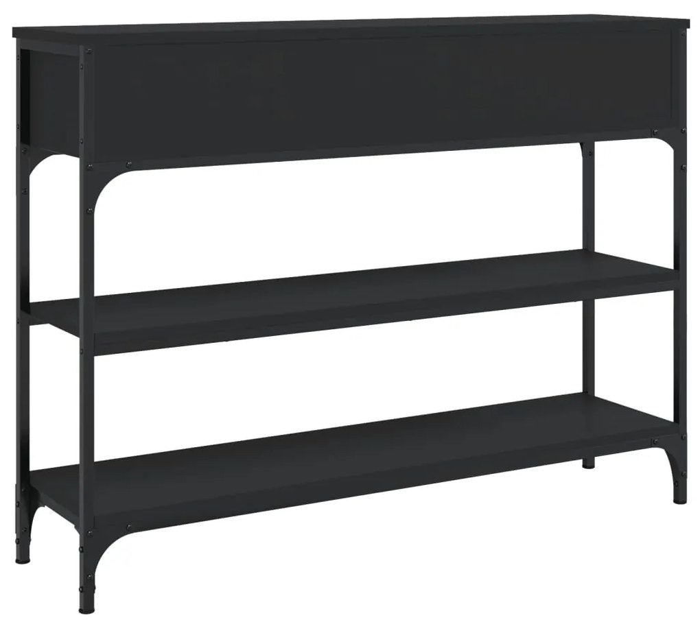 Mesa consola 100x25x75 cm derivados de madeira preto