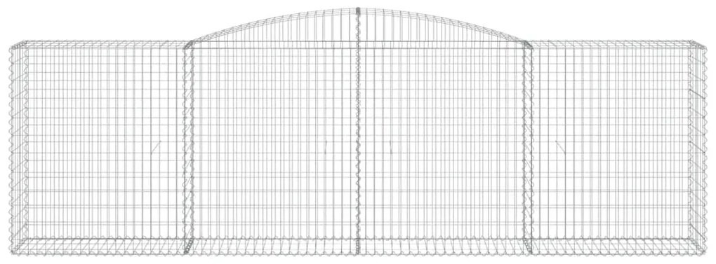 Cestos gabião arqueados 3pcs 400x50x120/140cm ferro galvanizado