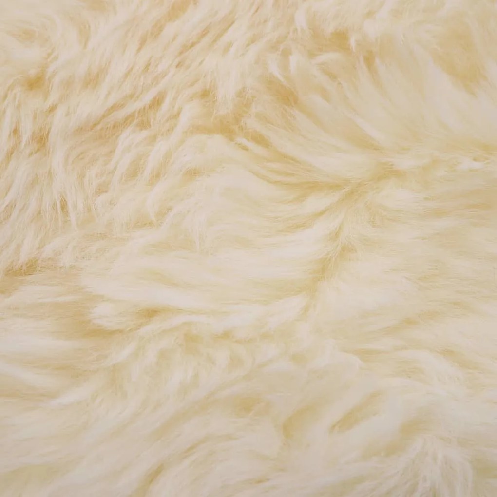 Tapete em pele de carneiro 60x180 cm branco