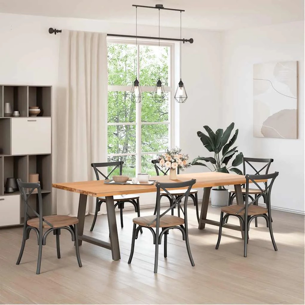 Pés de mesa de jantar em formato A, 2 peças, 100x(72-73) cm, aço