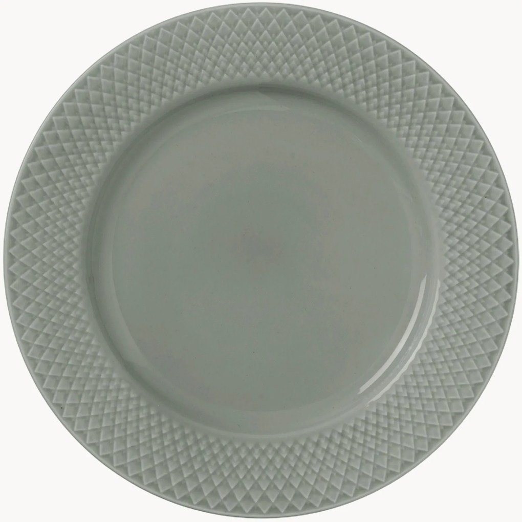 Prato de pequeno-almoço em porcelana Rhombe Earth