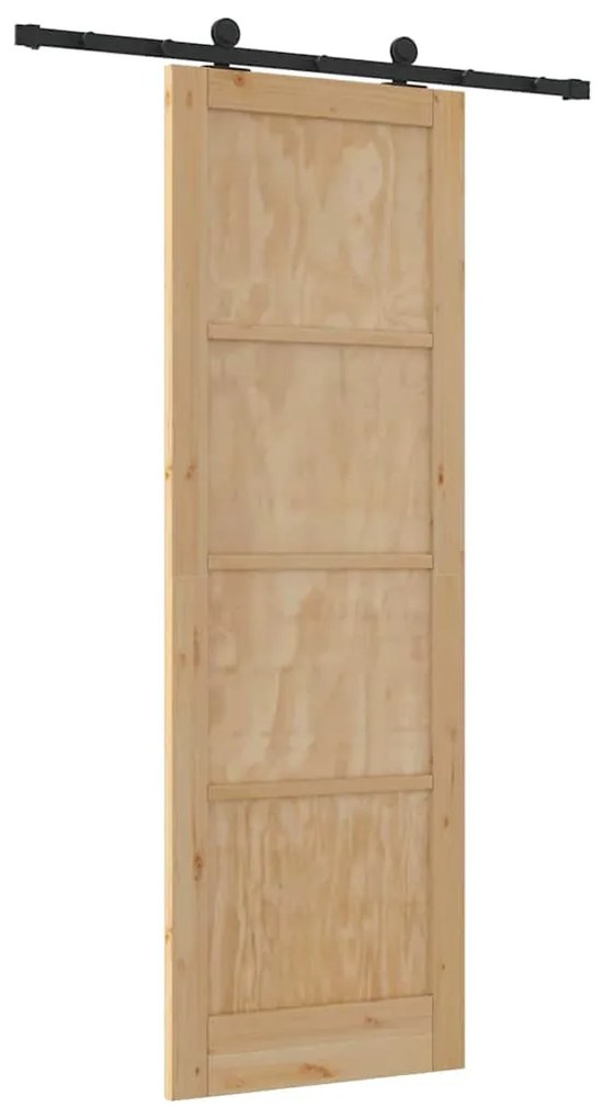 Porta Deslizante com Conjunto de Ferragens 'ORKDAL'Madeira Maciça de P