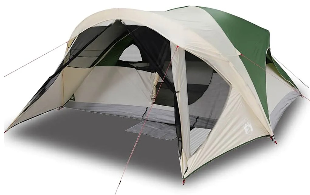 Tenda familiar estilo cabana para 6 pessoas impermeável verde