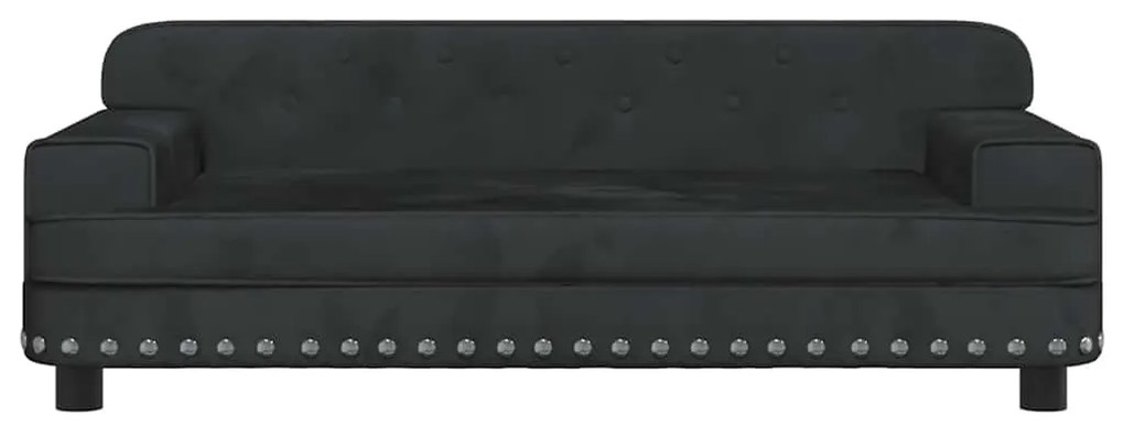 Cama para cães 90x53x30 cm veludo preto