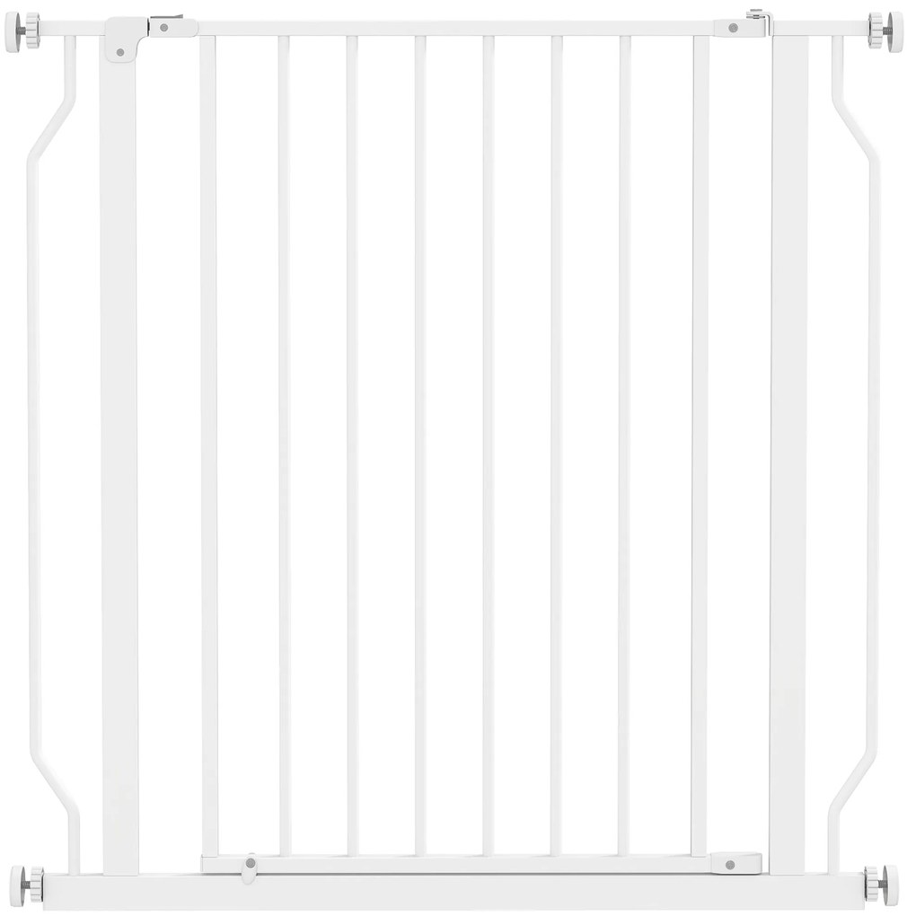 Pawhut Barreira de Segurança para Animal Doméstico com Comprimento Ajustável 75-85x76 cm Branco | Aosom Portugal