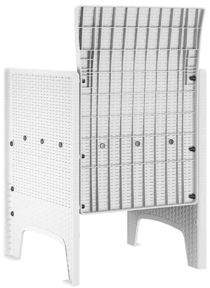 Cadeiras de Jardim 2 pcs Branco 53 x 49 x 85 cm Plástico