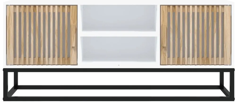 Móvel de TV 105x30x45 cm derivados de madeira e ferro branco