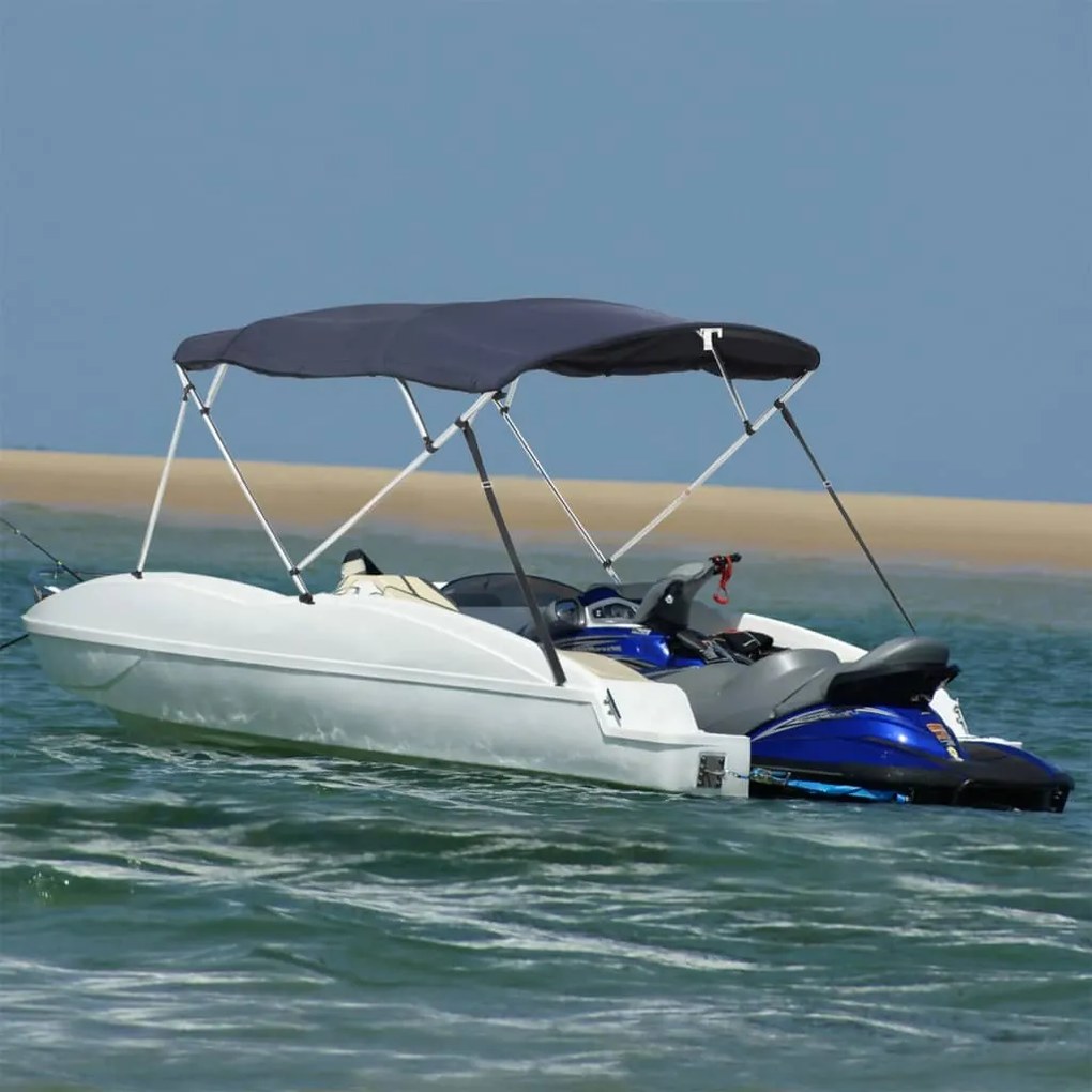 vidaXL Toldo de 4 arcos Bimini c/ paredes laterais 243x(200-213)x137cm