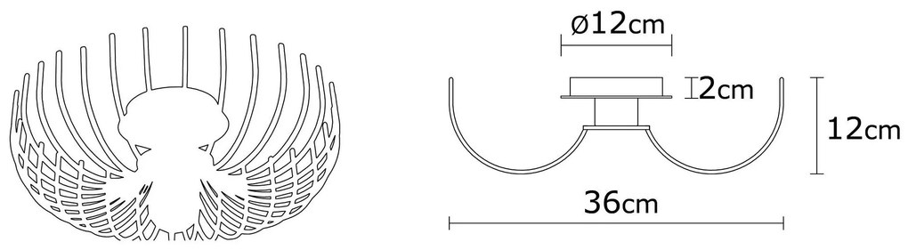 Candeeiro de Teto Aspendos – Branco – 36 cm