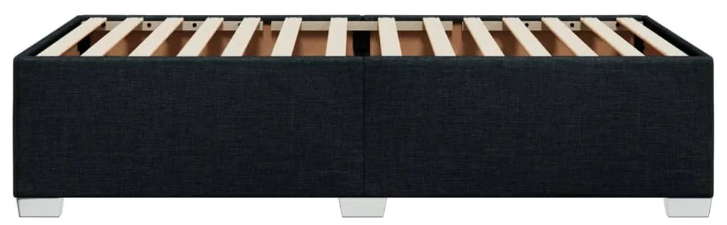 Estrutura de cama sem colchão 100x200 cm tecido preto