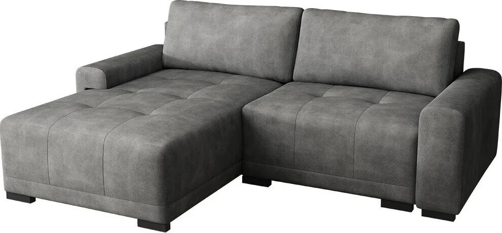 Sofá de canto Columbus 183, Cama com arrumação, 237x180x75cm, 121 kg, Pernas: Madeira