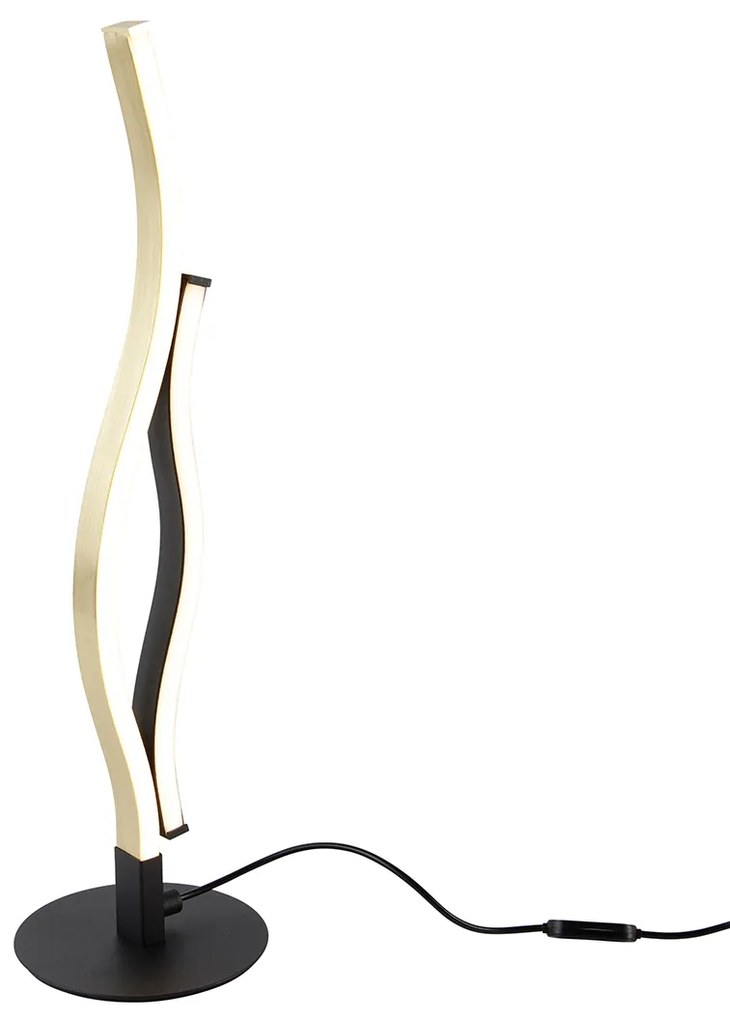 Design tafellamp zwart met goud incl. LED dimbaar - Blaze Design