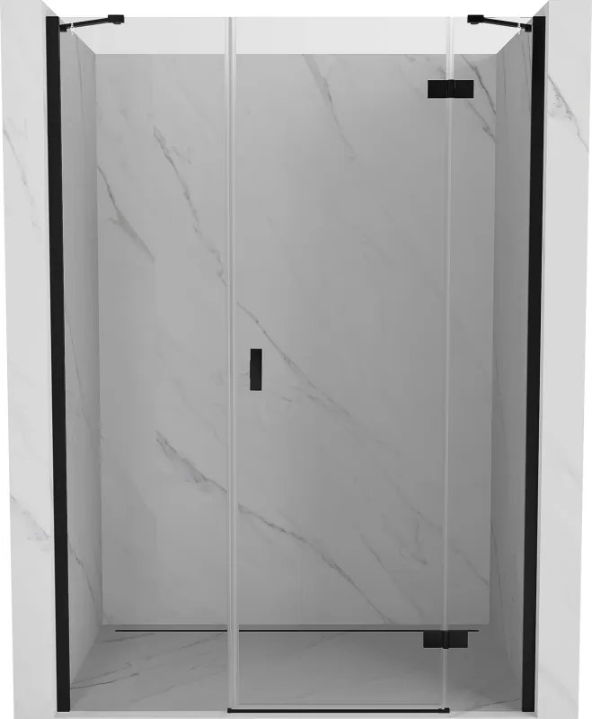 Mexen Mist-H porta de duche basculante direita 145 cm, transparente, preta - 8A5-145-001-70-00-P