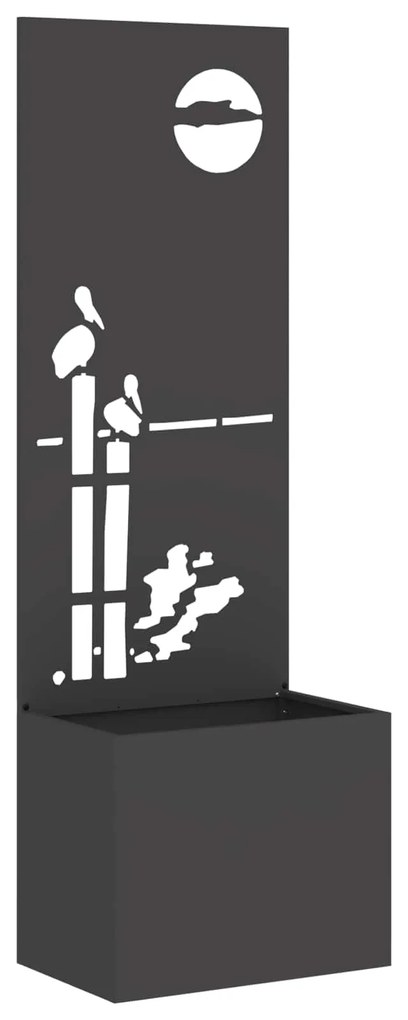 vidaXL Tela de Privacidade para Jardim Fretwork Preto 50 x 32 x 150 cm