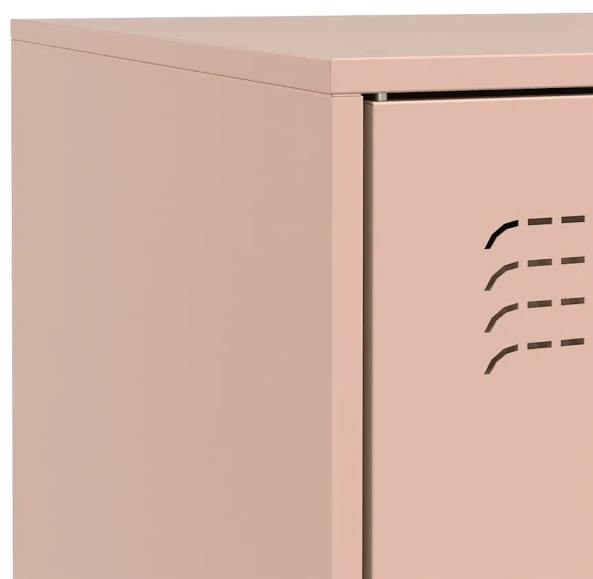 Aparador 67x39x83 cm aço rosa