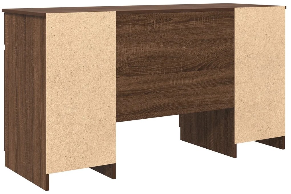Mesa vidaXL Castanho Carvalho 140x49x76 cm em Madeira Estruturada