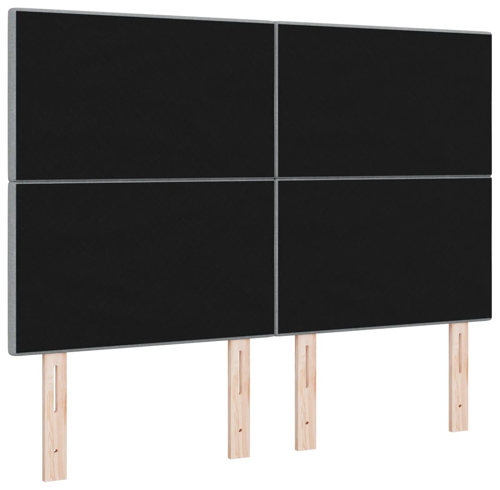 Cabeceira vidaXL Botão Tufted Cinza Claro 140 cm Tecido