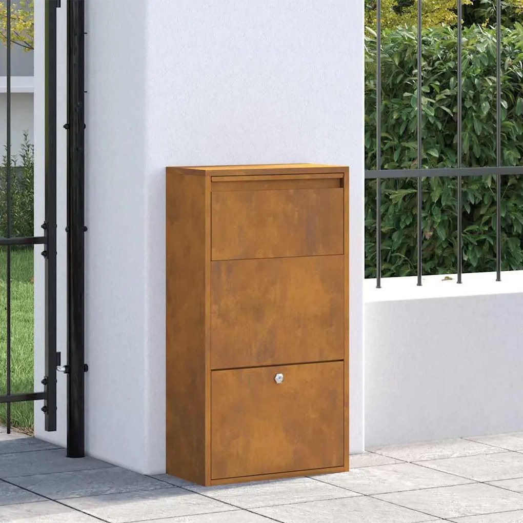 Caixa de Entrega de Pacotes 44x22x82 cm Aço Envelhecido