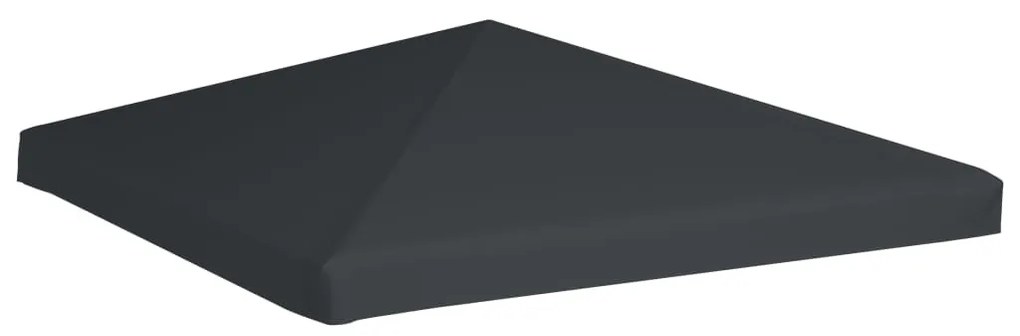 Cobertura de gazebo 310 g/m² 3x3 m cinzento